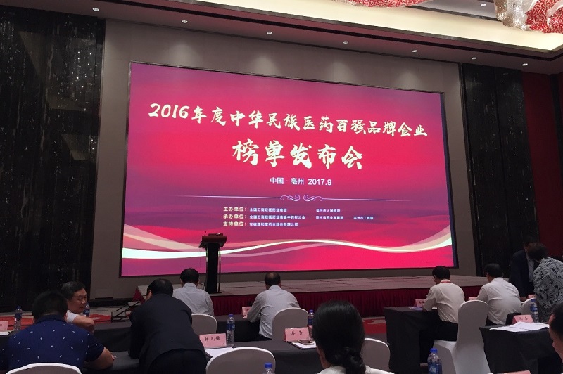 红桃国际药业携热毒宁注射液强势上榜“2016年度中华民族医药百强品牌企业”